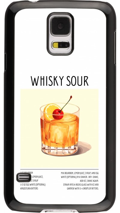 Samsung Galaxy S5 Case Hülle - Cocktail Rezept Whisky Sour