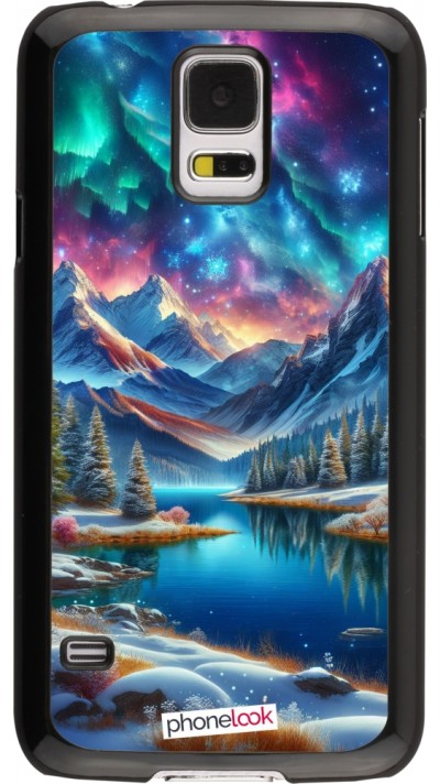 Coque Samsung Galaxy S5 - Fantasy Mountain Lake Sky Stars