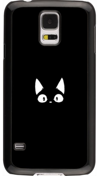 Hülle Samsung Galaxy S5 - Funny cat on black