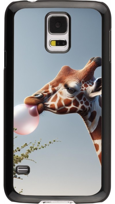 Samsung Galaxy S5 Case Hülle - Giraffe mit Blase