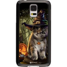 Coque Samsung Galaxy S5 - Halloween 21 Witch cat