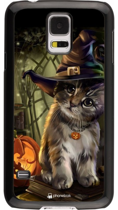 Hülle Samsung Galaxy S5 - Halloween 21 Witch cat