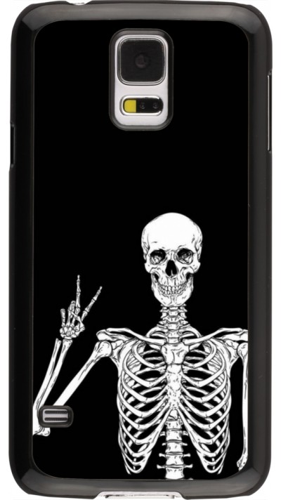 Coque Samsung Galaxy S5 - Halloween 2023 peace skeleton