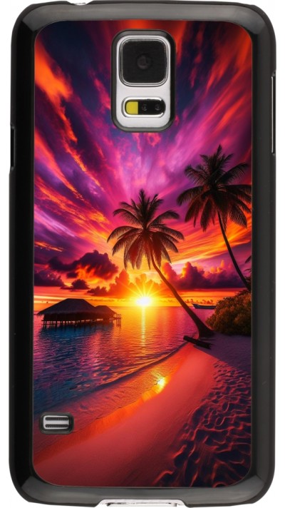 Samsung Galaxy S5 Case Hülle - Malediven Abenddämmerung Glückseligkeit