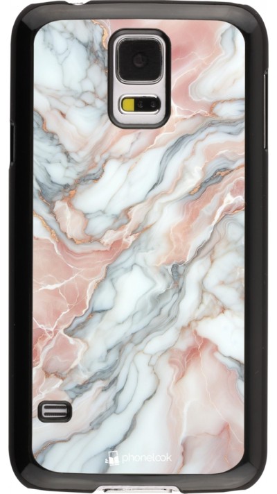 Samsung Galaxy S5 Case Hülle - Rosa Leuchtender Marmor
