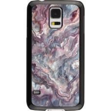 Samsung Galaxy S5 Case Hülle - Violetter silberner Marmor