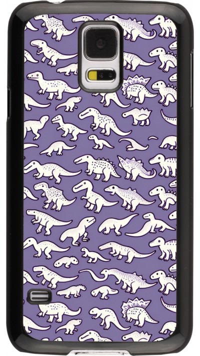 Samsung Galaxy S5 Case Hülle - Mini-Dino-Muster violett