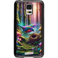 Samsung Galaxy S5 Case Hülle - Vogel Nest Wald