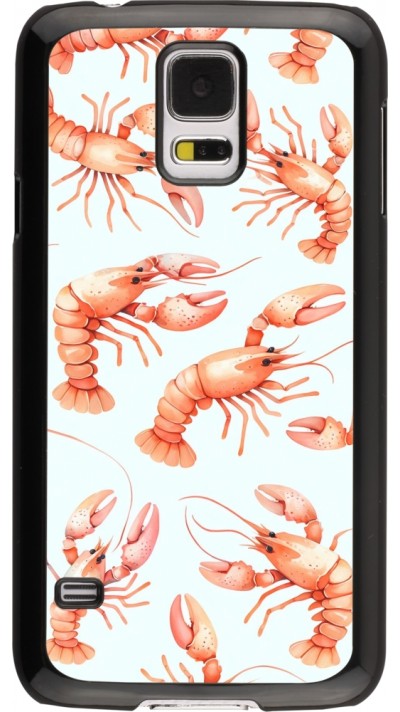 Samsung Galaxy S5 Case Hülle - Muster von pastellfarbenen Hummern