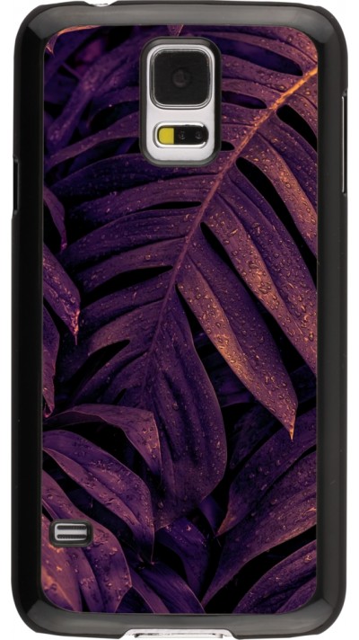 Samsung Galaxy S5 Case Hülle - Purple Light Leaves