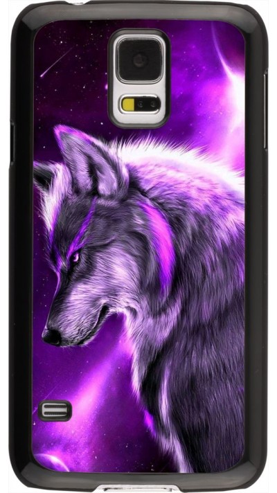 Hülle Samsung Galaxy S5 - Purple Sky Wolf