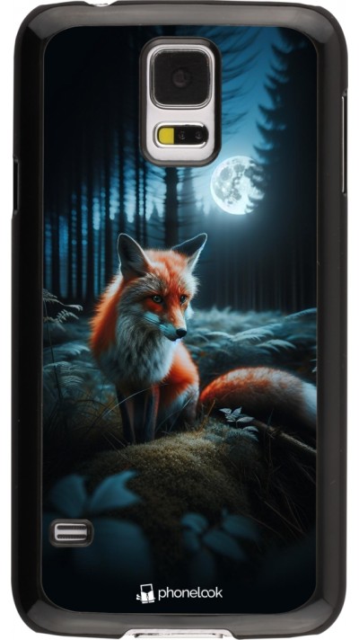 Samsung Galaxy S5 Case Hülle - Fuchs Mond Wald