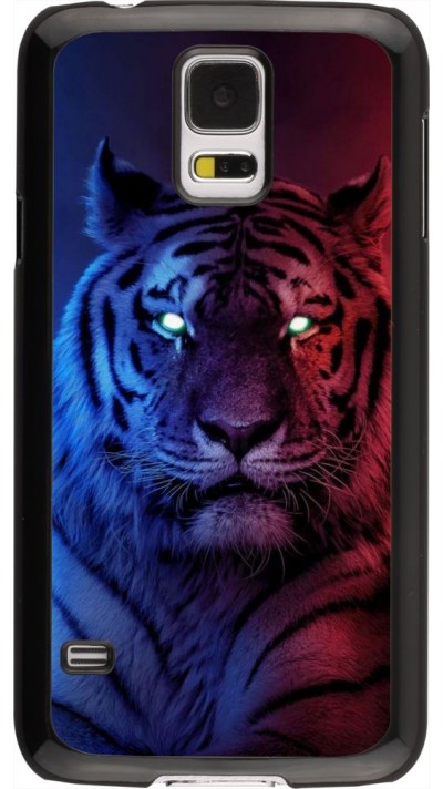 Coque Samsung Galaxy S5 - Tiger Blue Red