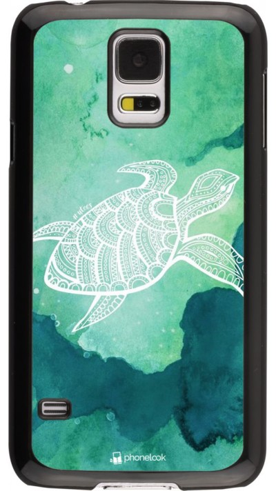 Coque Samsung Galaxy S5 - Turtle Aztec Watercolor