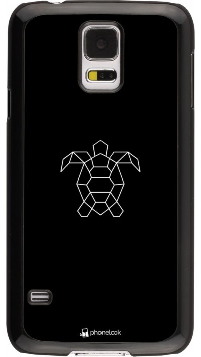 Coque Samsung Galaxy S5 - Turtles lines on black