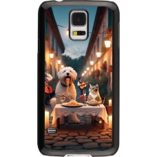 Samsung Galaxy S5 Case Hülle - Valentin 2024 Hund & Katze Kerzenlicht