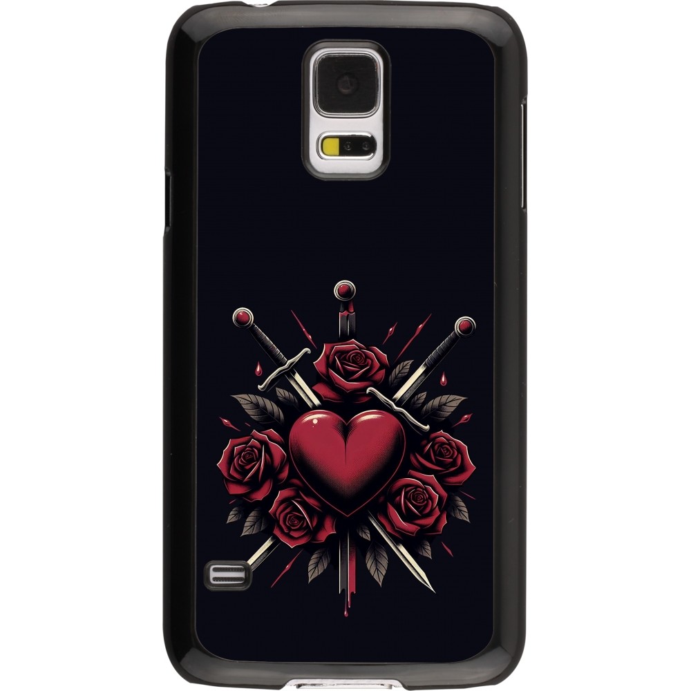 Samsung Galaxy S5 Case Hülle - Valentine 2024 gothic love
