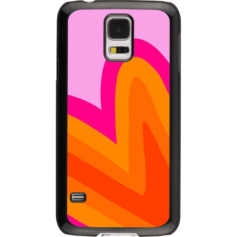 Samsung Galaxy S5 Case Hülle - Valentine 2024 heart gradient