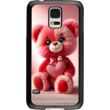 Samsung Galaxy S5 Case Hülle - Valentin 2024 Rosaroter Teddybär