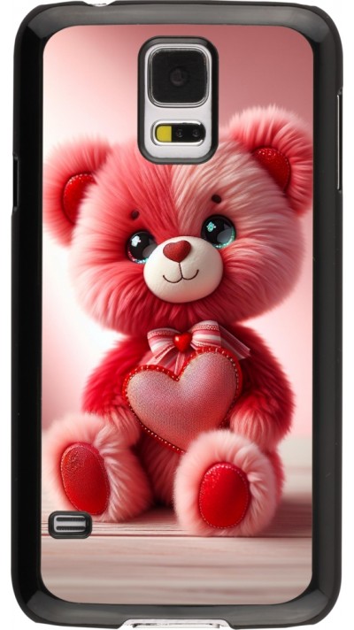 Samsung Galaxy S5 Case Hülle - Valentin 2024 Rosaroter Teddybär