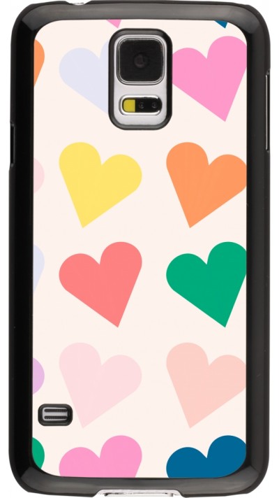 Coque Samsung Galaxy S5 - Valentine 2023 colorful hearts