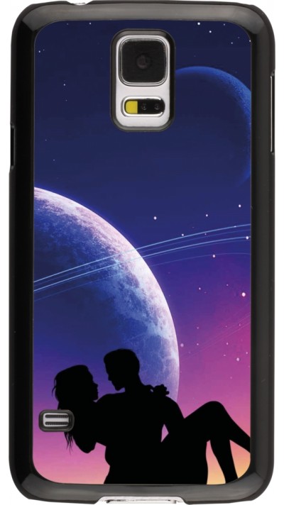 Coque Samsung Galaxy S5 - Valentine 2023 couple love to the moon