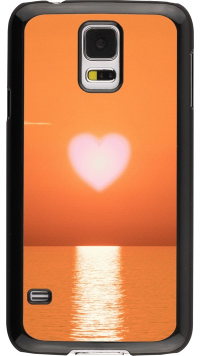 Coque Samsung Galaxy S5 - Valentine 2023 heart orange sea
