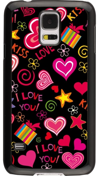 Samsung Galaxy S5 Case Hülle - Valentine 2023 love symbols