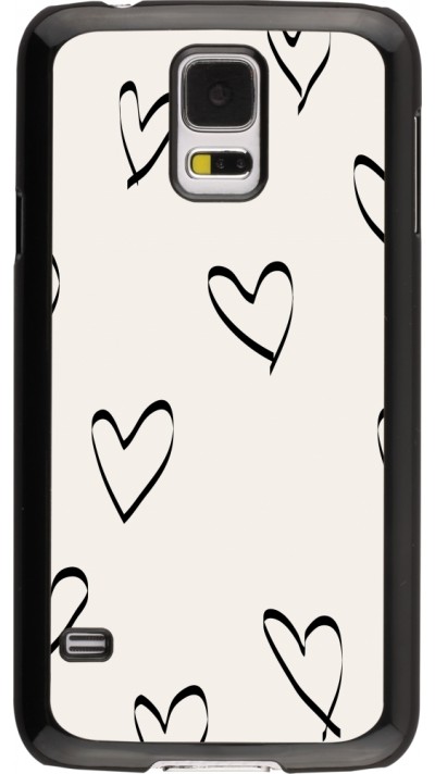 Coque Samsung Galaxy S5 - Valentine 2023 minimalist hearts