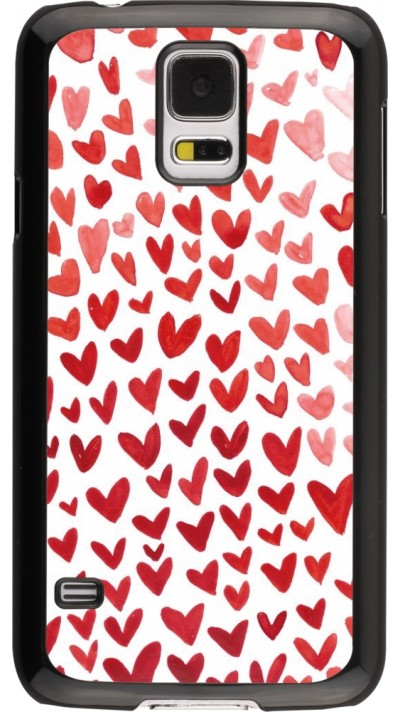 Coque Samsung Galaxy S5 - Valentine 2023 multiple red hearts