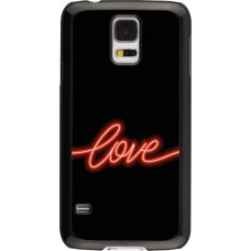 Samsung Galaxy S5 Case Hülle - Valentine 2023 neon love