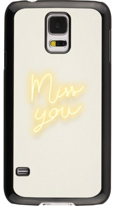 Coque Samsung Galaxy S5 - Valentine 2023 neon miss you