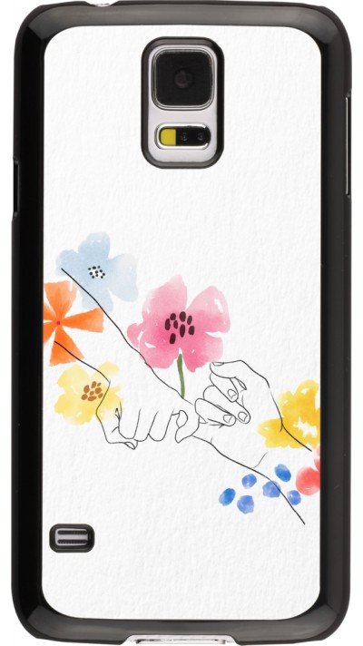 Coque Samsung Galaxy S5 - Valentine 2023 pinky promess flowers
