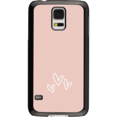 Samsung Galaxy S5 Case Hülle - Valentine 2023 three minimalist hearts