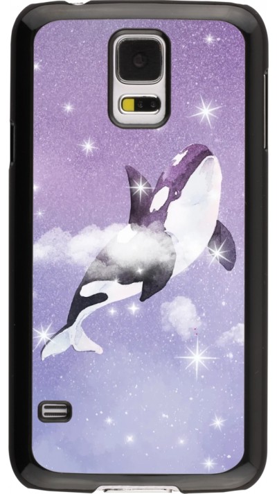 Coque Samsung Galaxy S5 - Whale in sparking stars