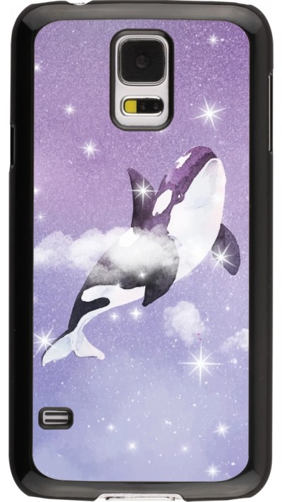 Coque Samsung Galaxy S5 - Whale in sparking stars