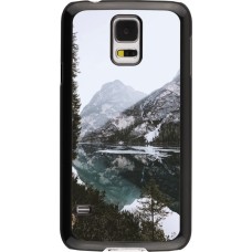 Samsung Galaxy S5 Case Hülle - Winter 22 snowy mountain and lake