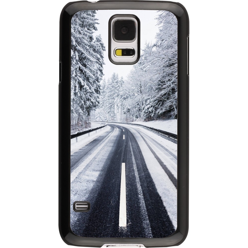 Samsung Galaxy S5 Case Hülle - Winter 22 Snowy Road