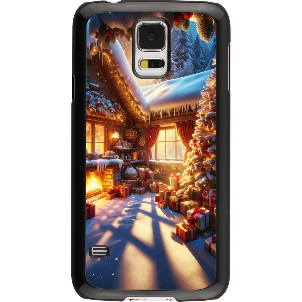 Samsung Galaxy S5 Case Hülle - Weihnachten Chalet Feerie