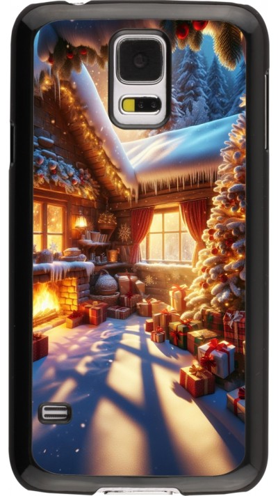 Samsung Galaxy S5 Case Hülle - Weihnachten Chalet Feerie