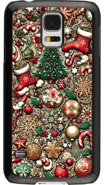 Samsung Galaxy S5 Case Hülle - Weihnachten 2023 Mikromuster