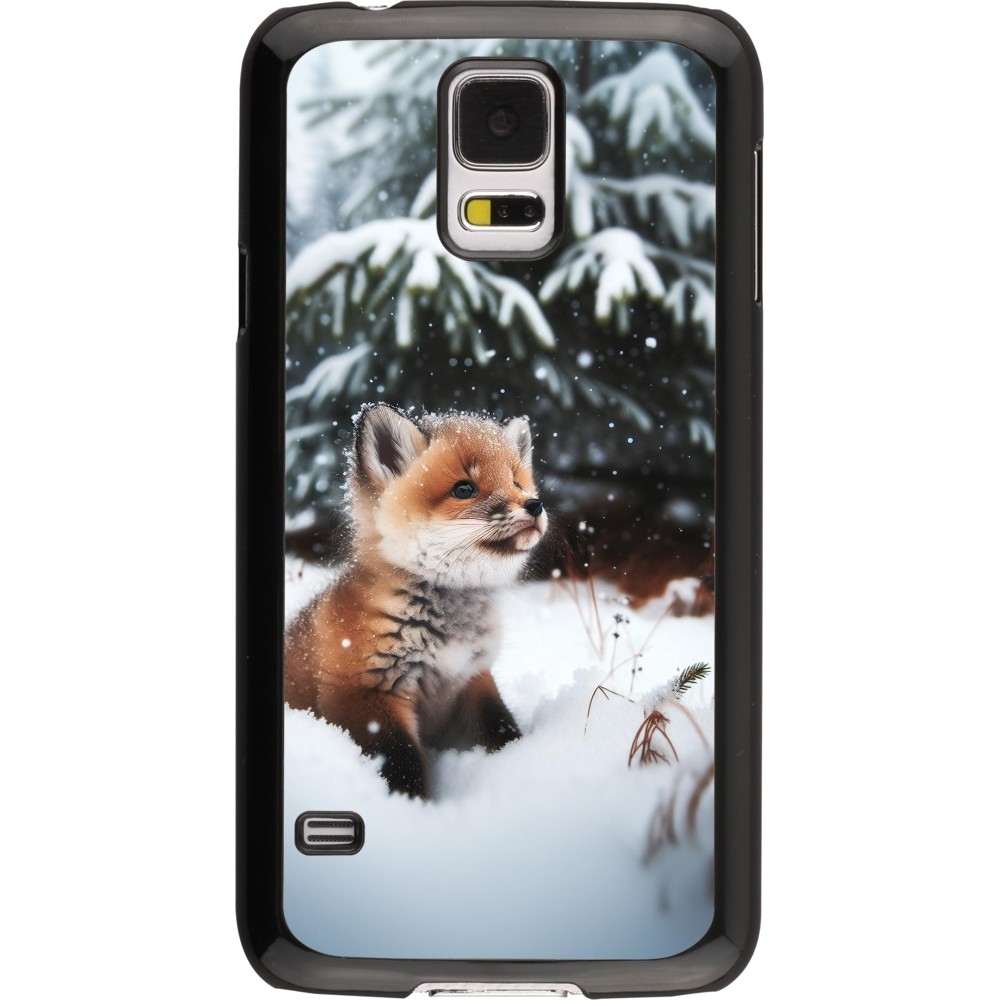 Samsung Galaxy S5 Case Hülle - Weihnachten 2023 Fuechslein Tanne