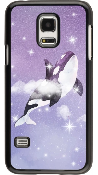 Coque Samsung Galaxy S5 Mini - Whale in sparking stars