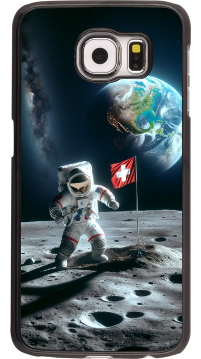 Samsung Galaxy S6 Case Hülle - Astro Schweiz auf dem Mond