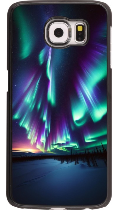 Samsung Galaxy S6 Case Hülle - Funkelndes Nordlicht