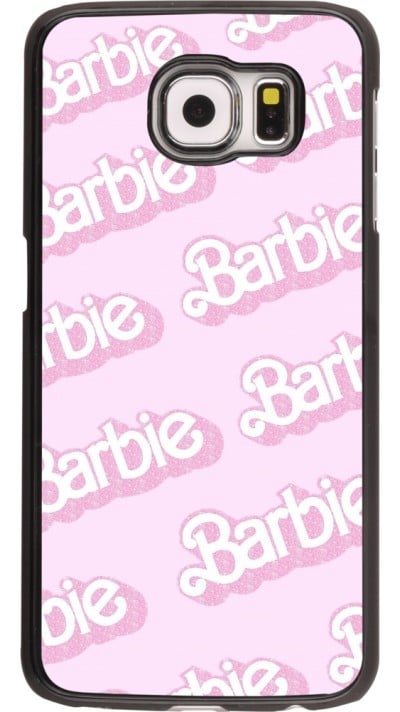Samsung Galaxy S6 Case Hülle - Barbie light pink pattern