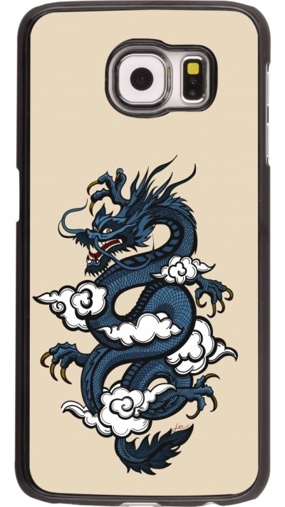 Samsung Galaxy S6 Case Hülle - Blue Dragon Tattoo
