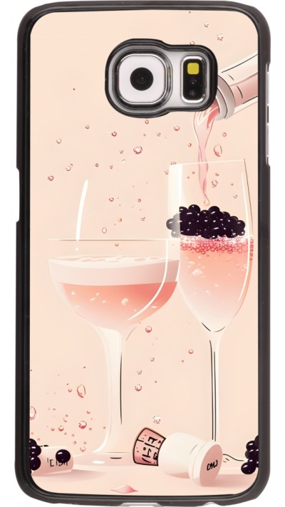 Samsung Galaxy S6 Case Hülle - Champagne Pouring Pink
