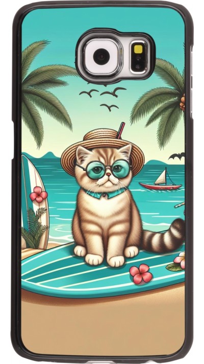 Samsung Galaxy S6 Case Hülle - Chat Surf Stil