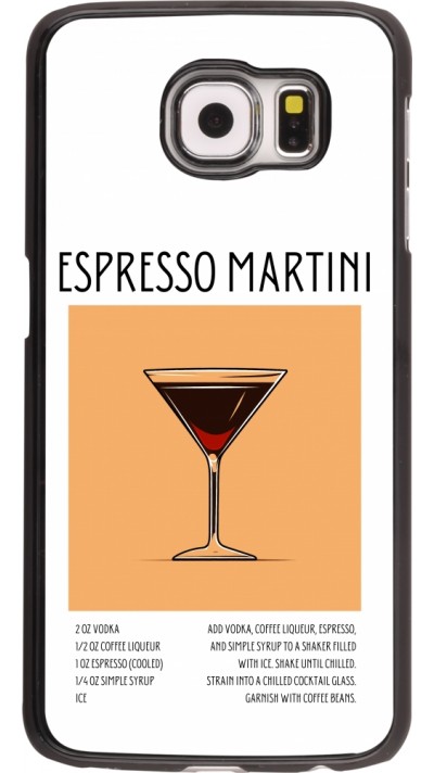 Samsung Galaxy S6 Case Hülle - Cocktail Rezept Espresso Martini